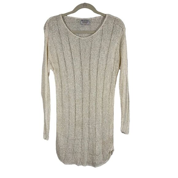 Bell Of Cotton Sweaters - Bell of Cotton Top Women M Beige Beach Cottagecore Boho Sweater Striped 80s